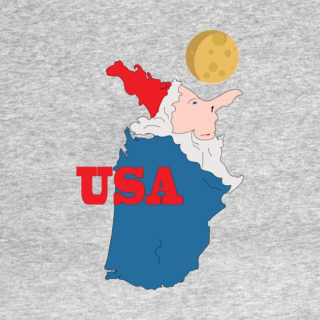 A funny map of the USA by percivalrussell